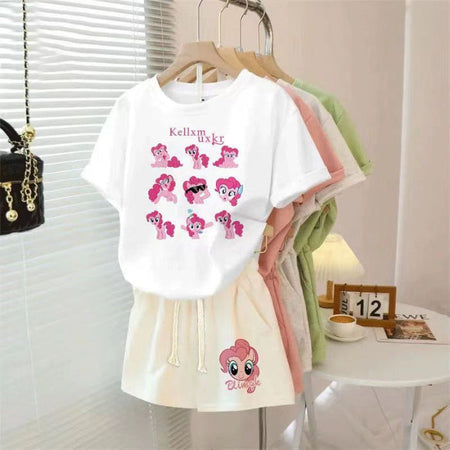 Girls Cartoon Sports Shorts Summer Set – Baby & Children's Outfits – Image 7