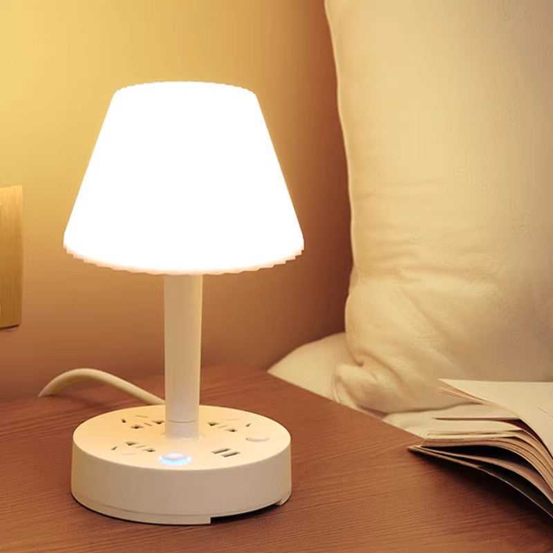 Multi-Functional LED Desk Lamp with Socket & Eye Protection