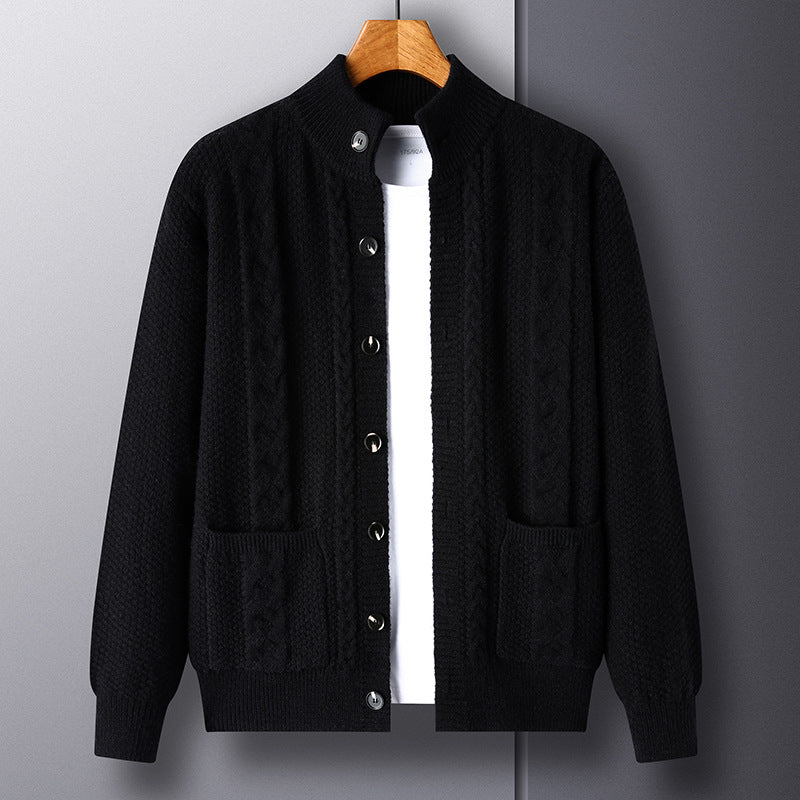 INSTOCK-Men's Vintage Jacquard Sweater – Autumn Winter Loose Knit