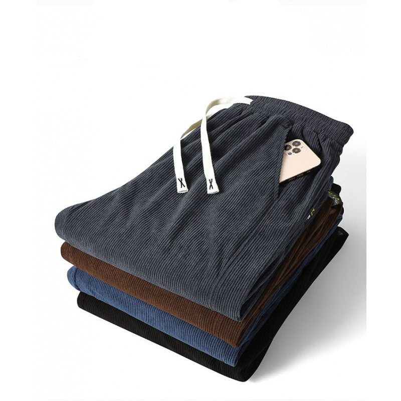 Men’s Fall/Winter Fleece-Lined Corduroy Pants