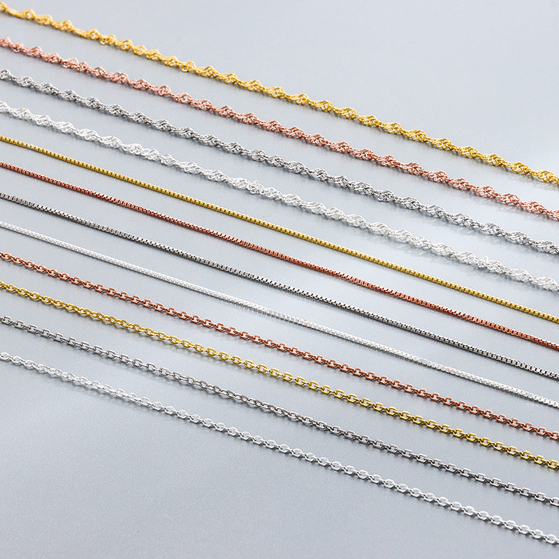 S925 Sterling Silver DIY Box Chain for Women – Stylish Accessory