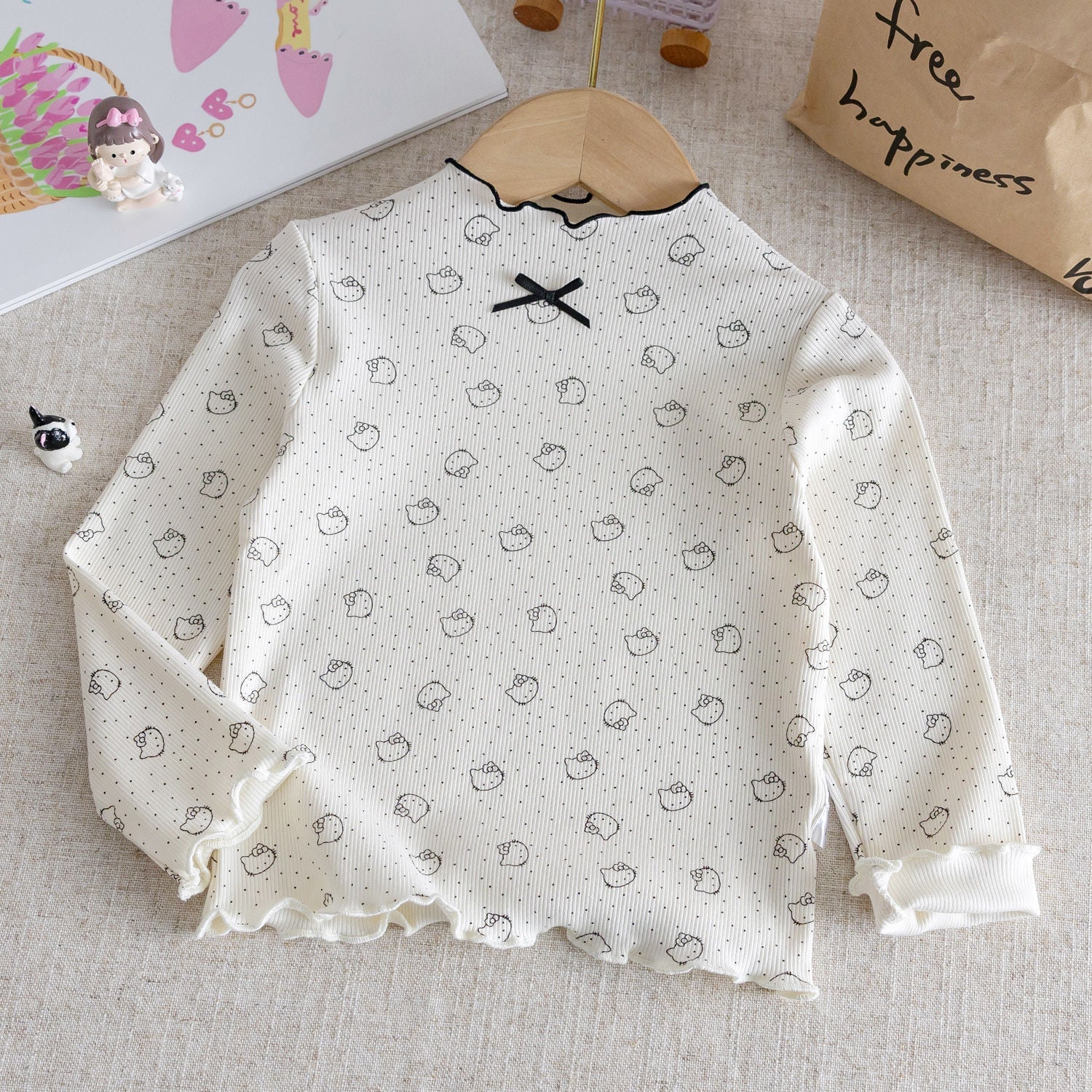 Girls Polka Dot Long Sleeve T-Shirt – Cute Spring Top – T-Shirts – Image 6