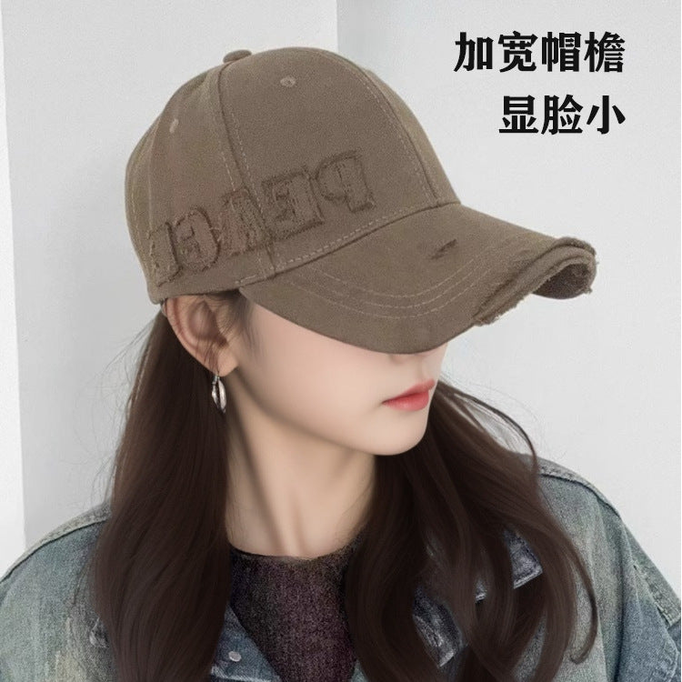Widened Brim Retro Baseball Cap