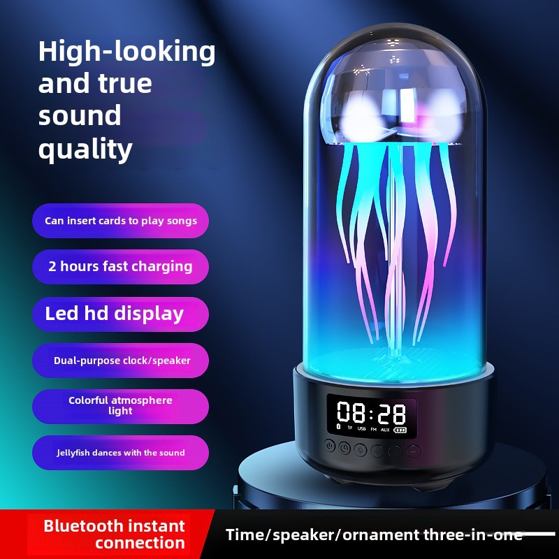 Smart Wireless Jellyfish Bluetooth Speaker with Colorful Lights