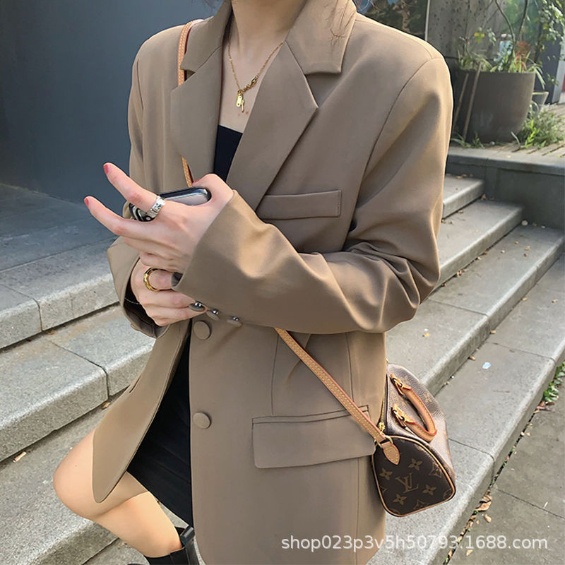 Women’s Brown Korean Loose Suit Jacket – Spring Autumn 2022