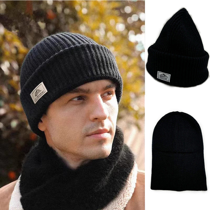 Japanese Style Balaclava Hat – Dual-Use Trendy Knitted Headgear