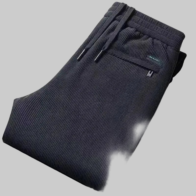 Men’s Autumn/Winter Fleece-Lined Corduroy Pants