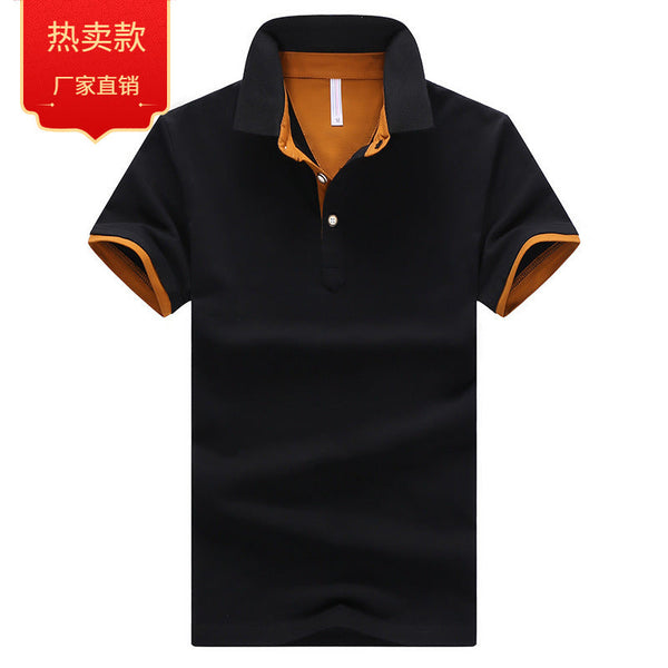 STOCK-Stitching Polo Shirt – Trendy Cotton T-Shirt for Men