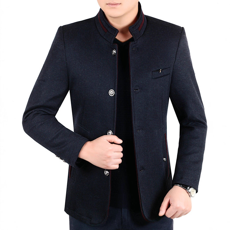 STOCK-Men’s Business Wool Jacket – Autumn/Winter No-Iron Formal