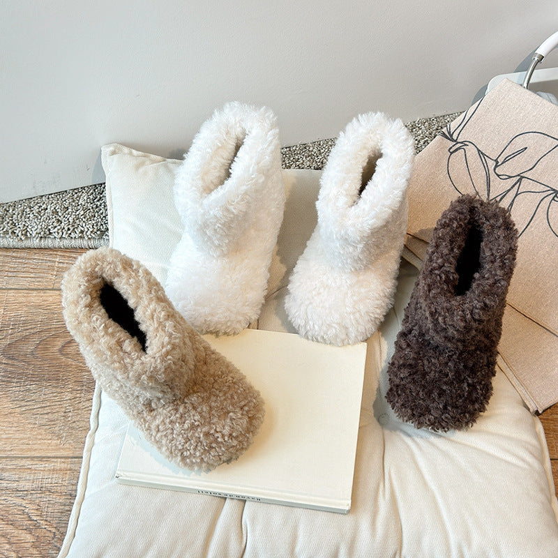 Girls’ Velvet Snow Boots – Warm Winter Princess Style