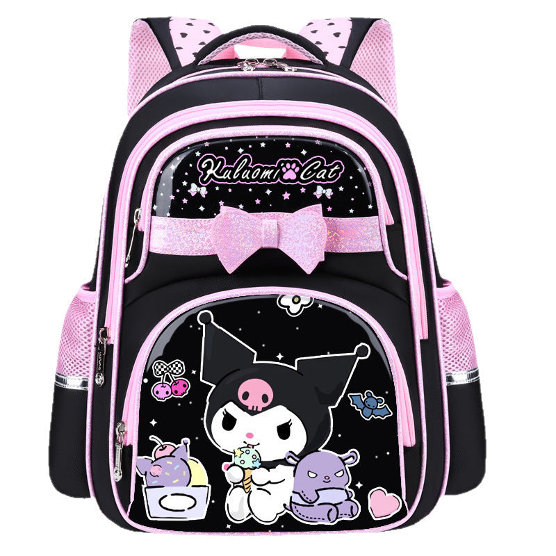 Girls Primary School Backpack | Large Capacity Kids Bag