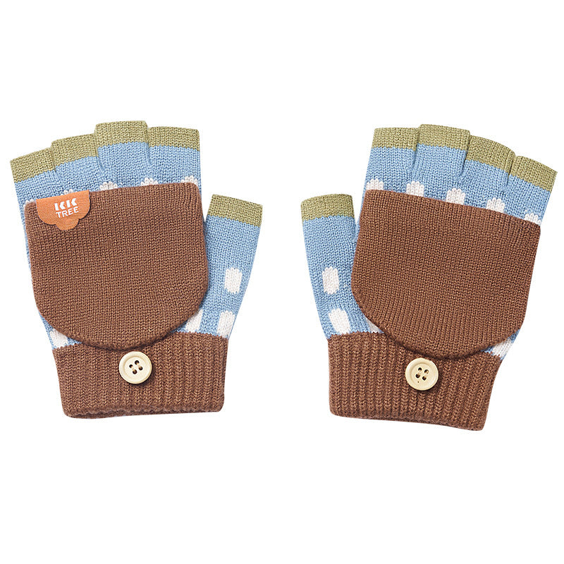 KK Tree Kids Winter Gloves Half-Finger & Full-Finger for School