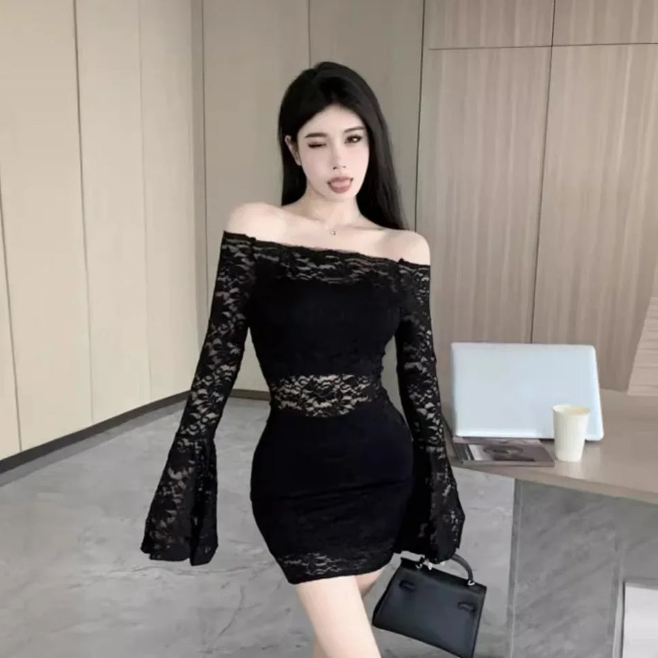Elegant Off-Shoulder Lace Dress