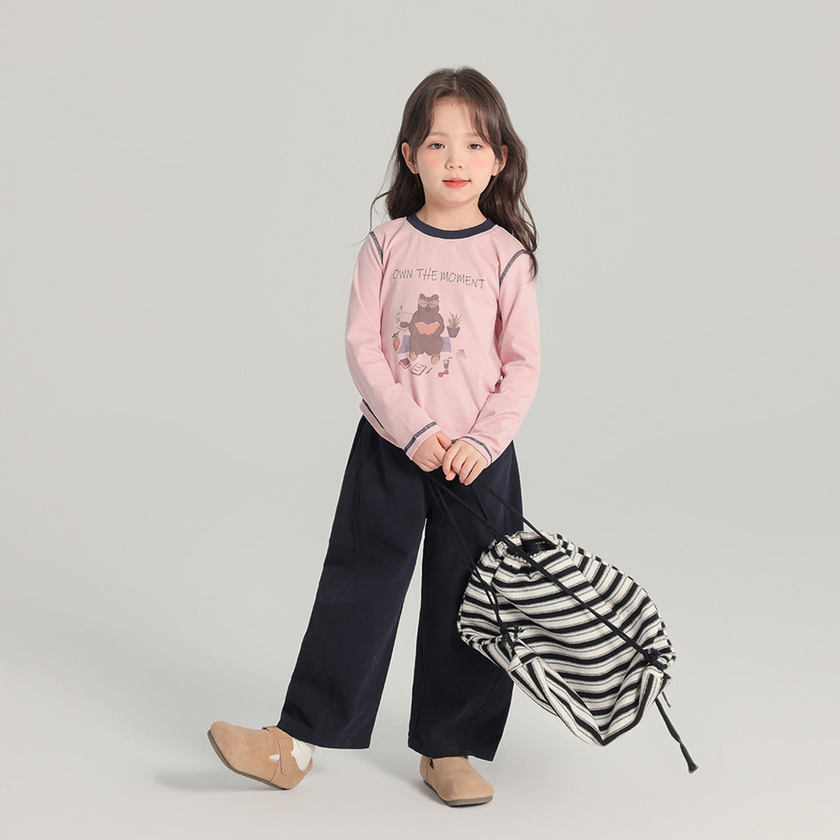 2026 Girls’ Cartoon Long-Sleeve T-Shirt Kidswear – Kids Fashion Nepal | Tudoholic