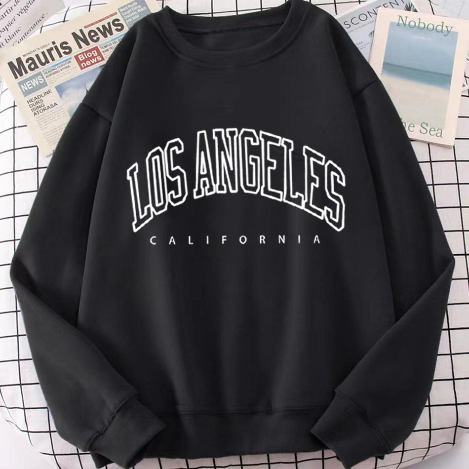 Men’s Letter Print Round Neck Hoodie 2023