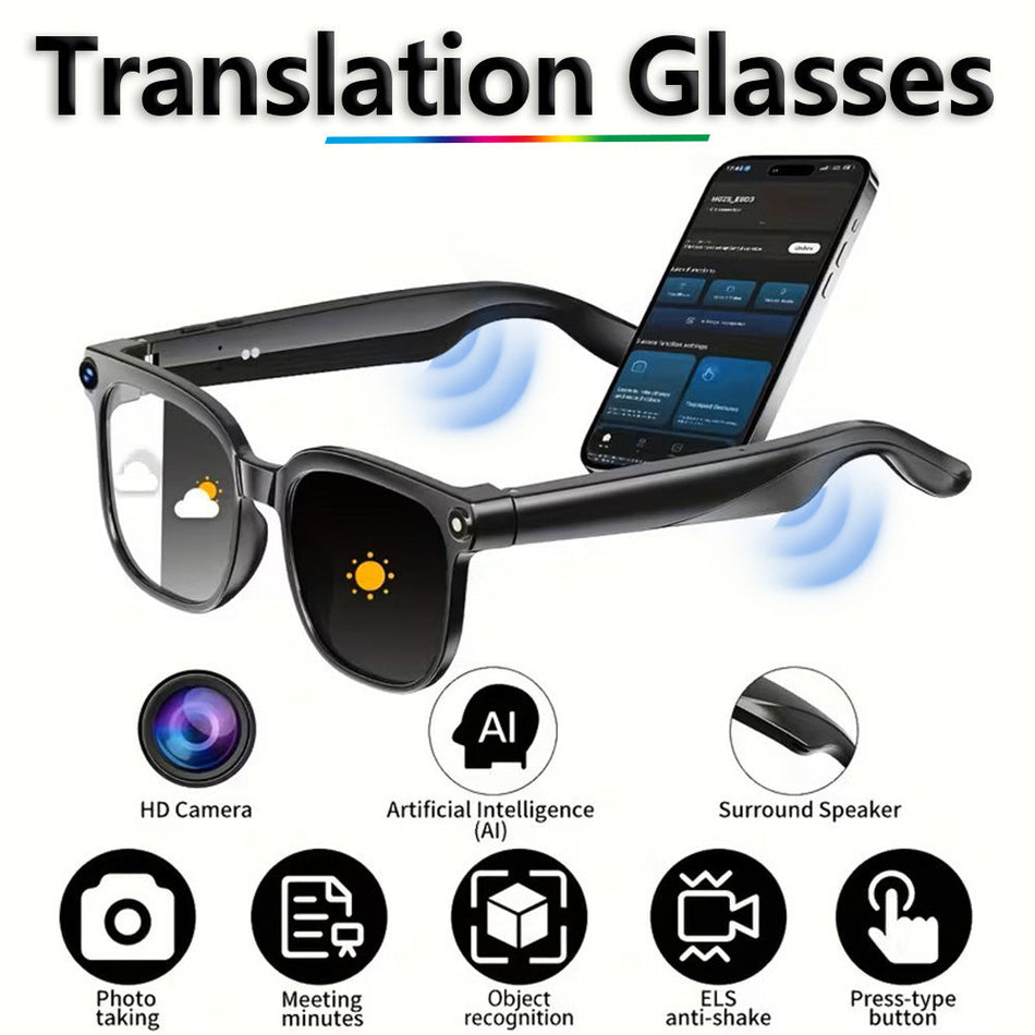 M02s AI Smart Glasses 8MP Camera with Translation & Call