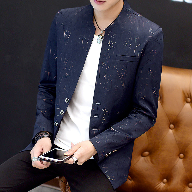Men’s Casual Suit Jacket – Spring & Autumn Solid Color