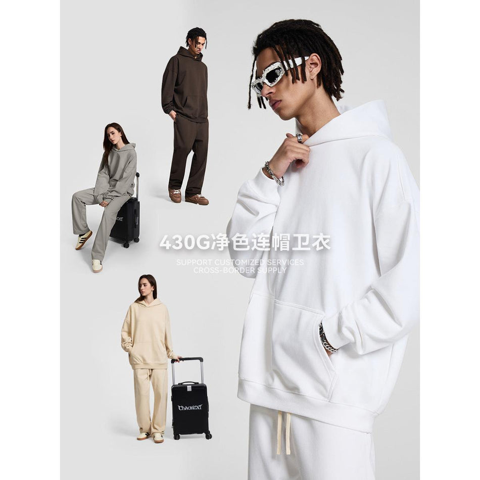 430g Heavyweight Terry Sweatshirt Men Trendy Luxury Hoodie