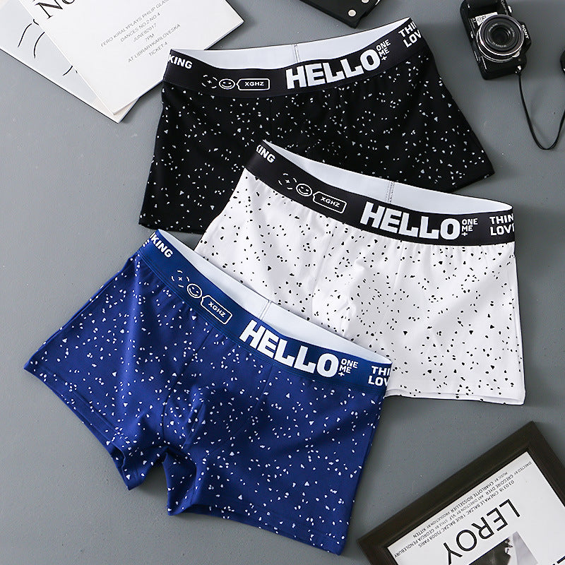 (Pack of 5)-Men's Cotton Boxer Shorts – Trendy & Breathable Style