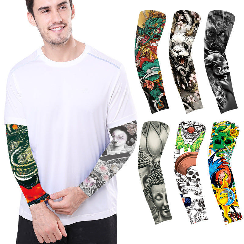 Embroidered Tattoo Ice Sleeve | UV Arm Protector Sleeve