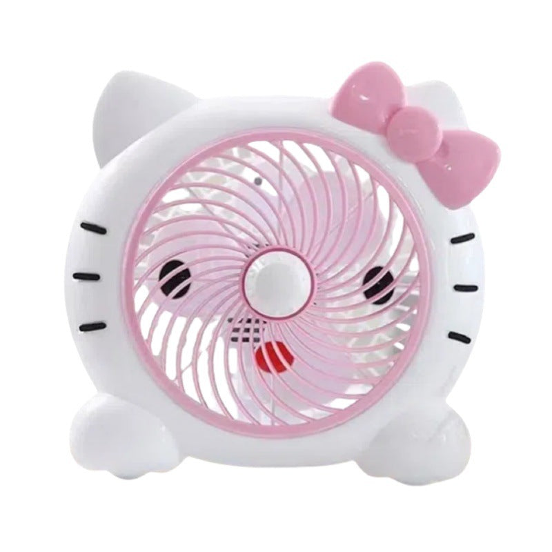 Cute Cartoon Mini Desk Fan for Students & Bedside Use