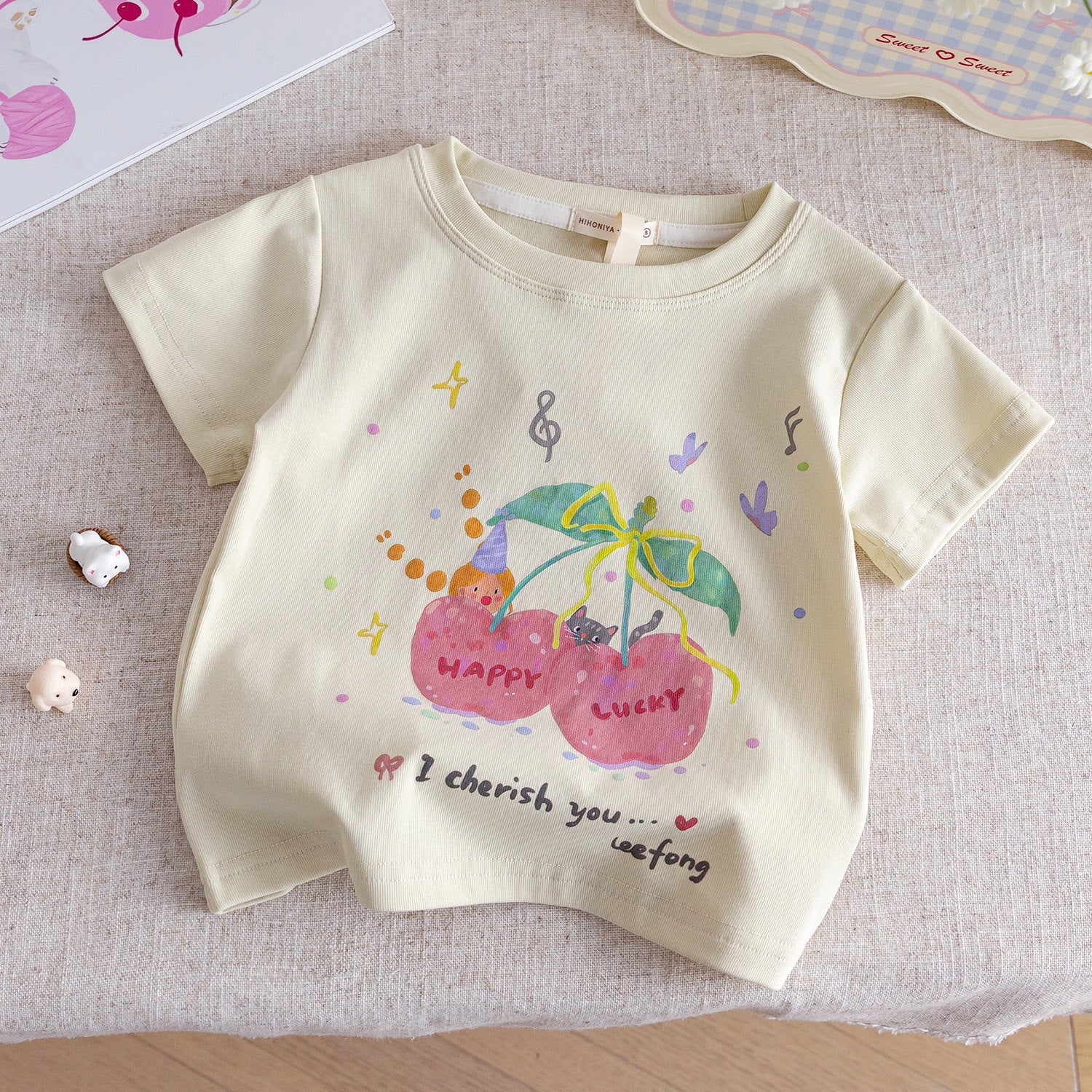 Girls Candy Color Cartoon T-Shirt – Cute Summer Wear – T-Shirts – Image 9
