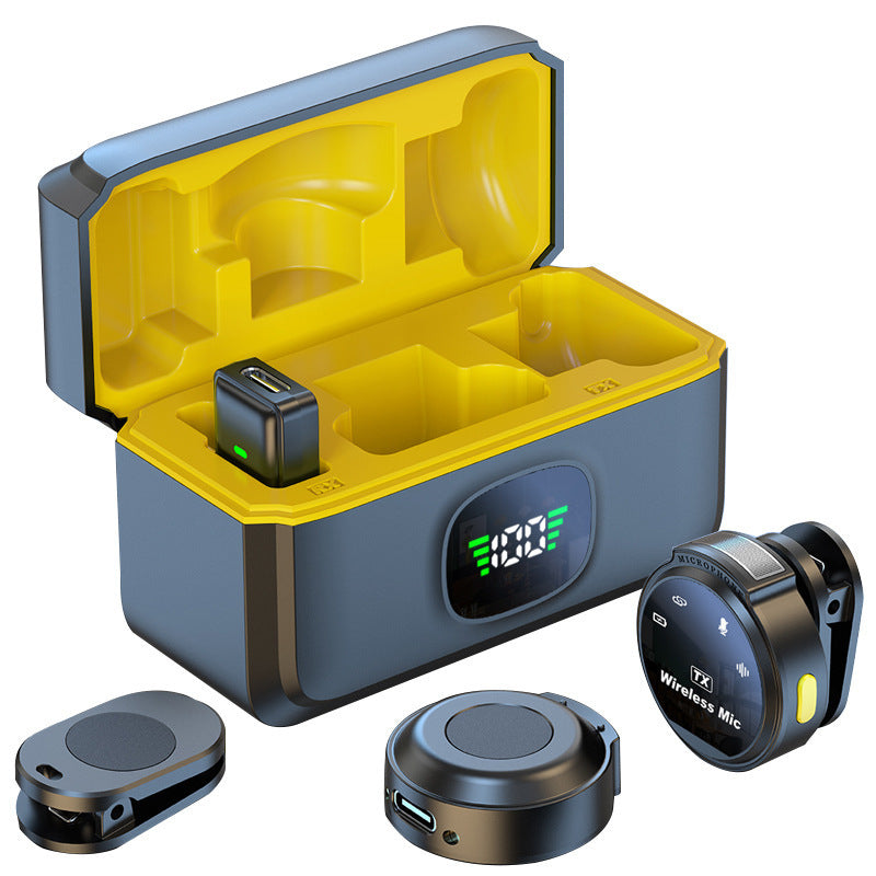 J6 Wireless Lavalier Microphone Magnetic Clip Noise Reduction