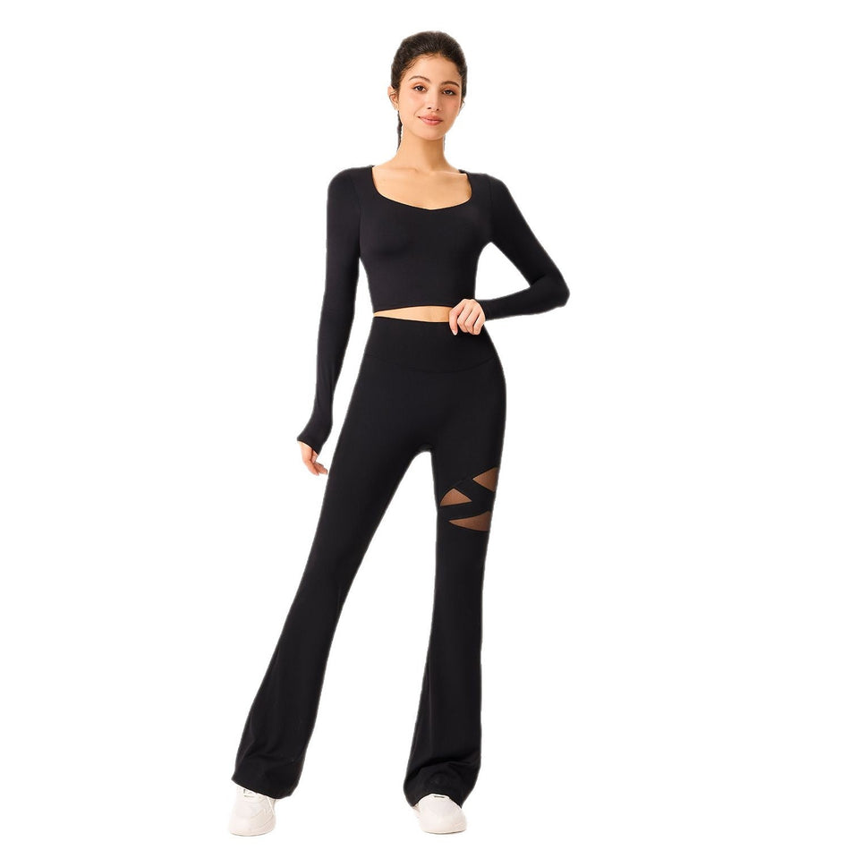 Women’s High-Waist Hollow Shark Yoga Pants