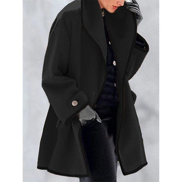 STOCK-Women’s Multi-Color Woolen Coat
