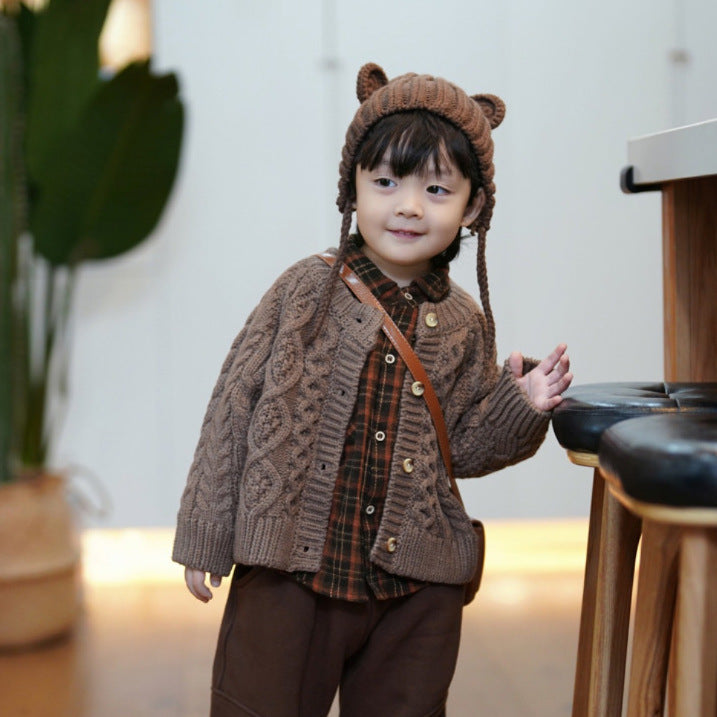STOCK-Baby Boys & Girls Knitted Cardigan Spring Autumn Sweater