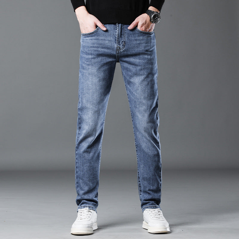 2026 Men’s Slim-Fit Straight-Leg Thick Jeans