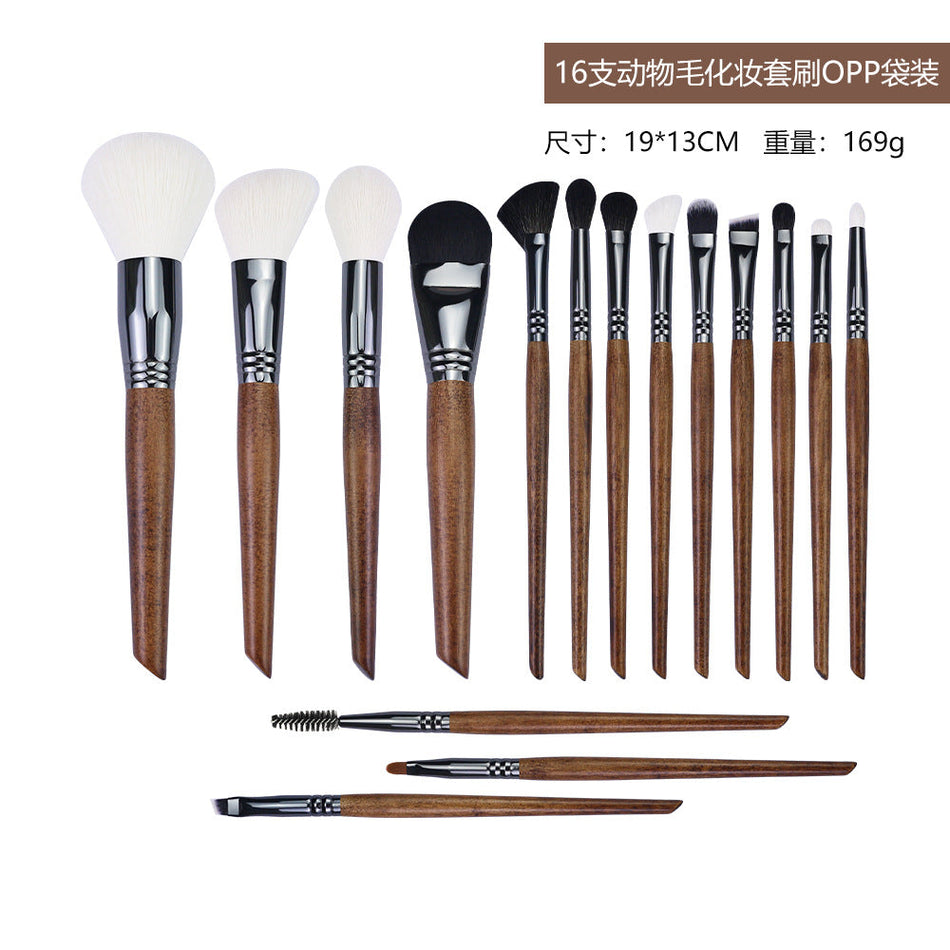 Professional Makeup Brush Set – Goat Hair Wooden Handle