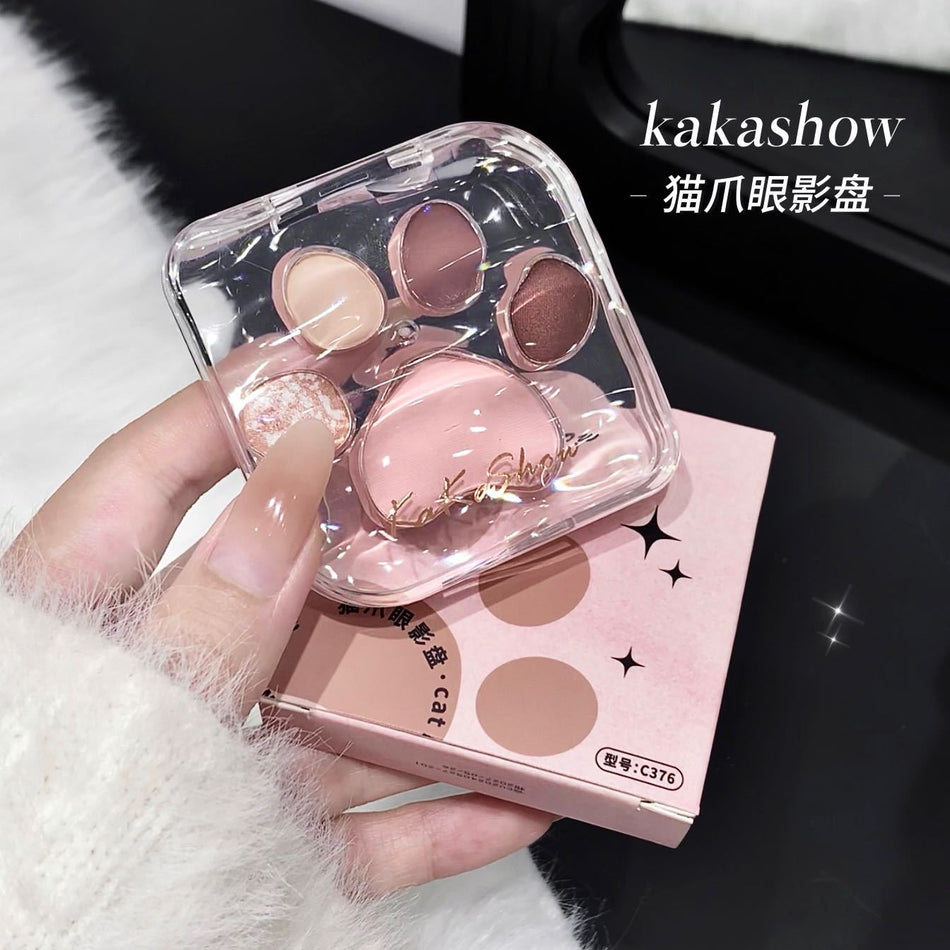 Kakashow Cat’s Claw 5-Color Eyeshadow – Korean Soft Glow Palette