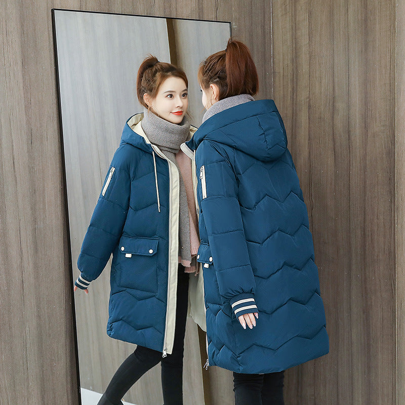 Korean Style Women’s Mid-Long Cotton Jacket