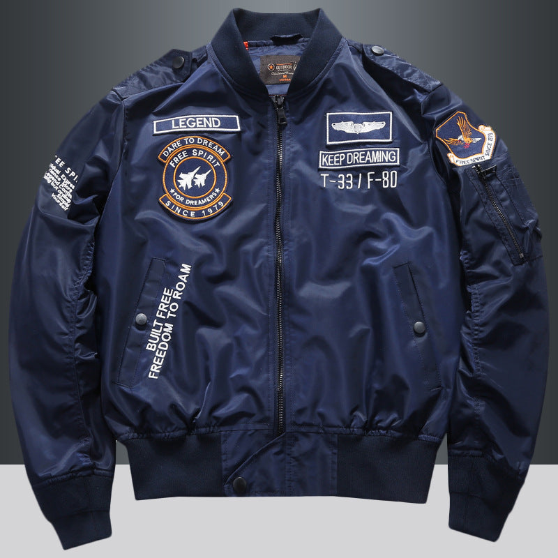 MA-1 Aviator Jacket – Embroidered Baseball Coat for Men