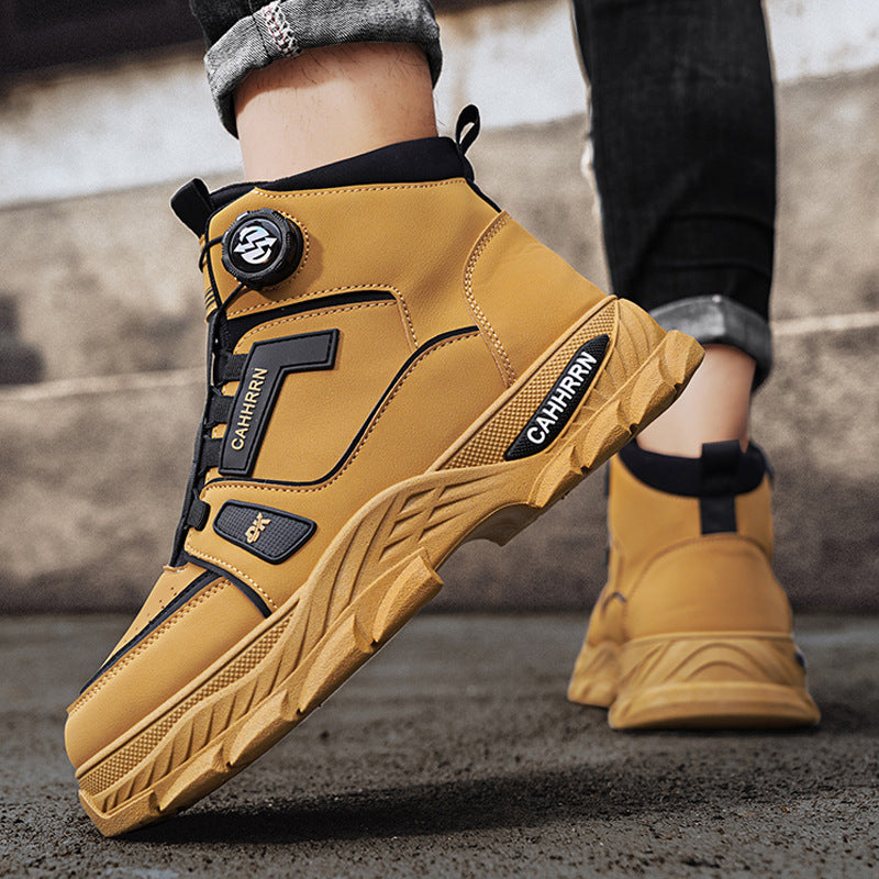 INSTOCK-Men's Thick-Soled Martin Boots | Buckle & Workwear Style