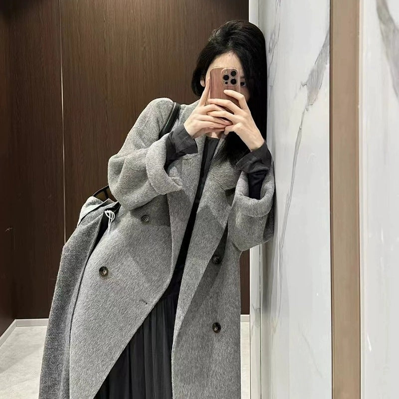 INSTOCK-Women’s Grey Cashmere Wool Coat