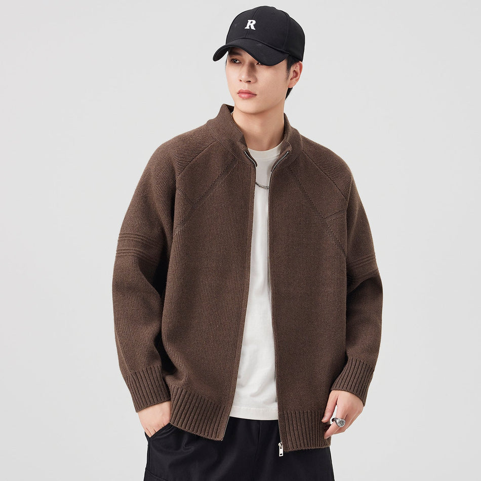 Knitted Knitwear Men's 2026 Autumn Winter Loose Cardigan Jacket