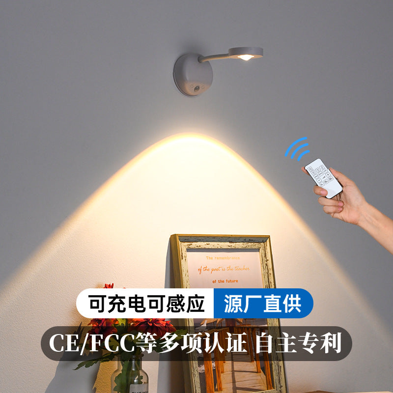 Wireless LED Wall Lamp – Motion Sensor & Remote Control Spotlight