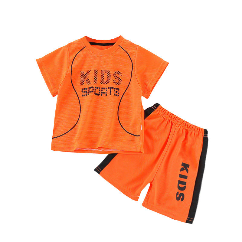 2025 Kids Short-Sleeved Sports Set Quick-Dry Boys & Girls Wear