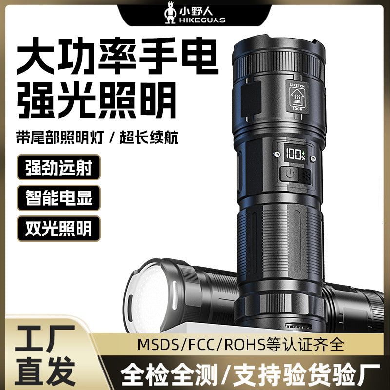 Cross-Border Rechargeable LED Flashlight – Zoomable