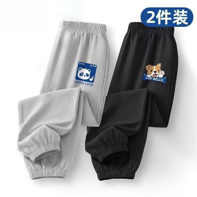 Boys’ 2025 Summer Ice Silk Mosquito Pants joggers