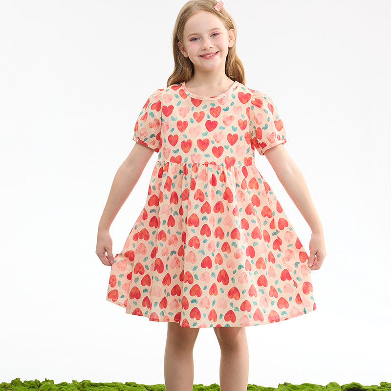 Girls’ Cotton Princess Dress – Summer 2024 Western Style