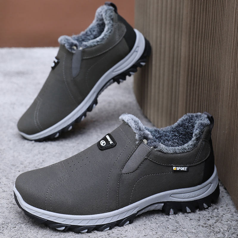 Men’s Winter Plus Velvet Snow Boots Thick Warm Outdoor Shoes