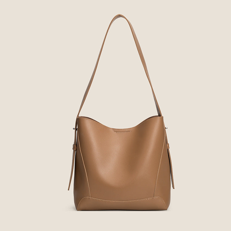 INSTOCK-Soft Leather Bucket Bag – Women’s High-End Shoulder Bag