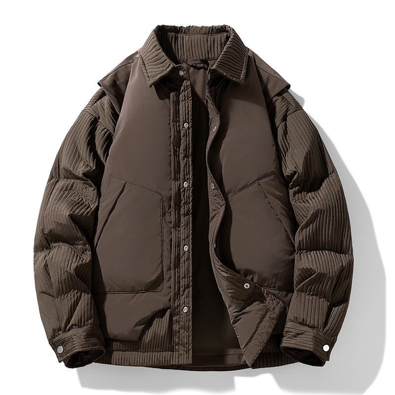 Men’s 3-in-1 Down Jacket – Detachable Vest Winter Coat