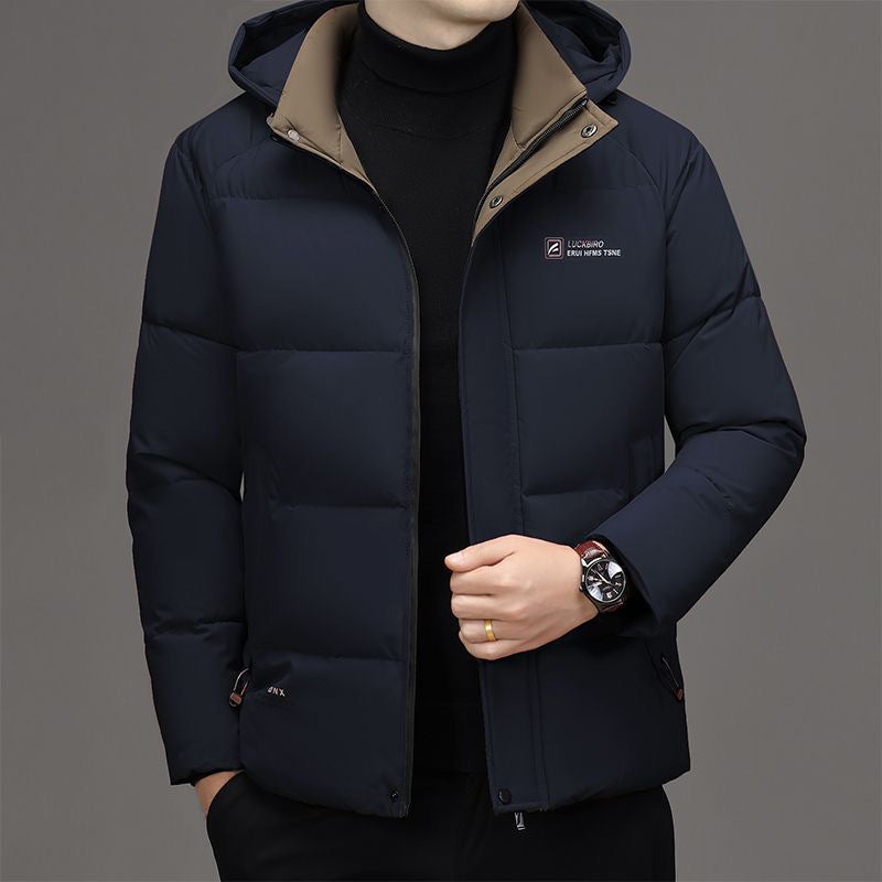 STOCK-Men’s High-End Thickened Cotton Winter Jacket Dad Style
