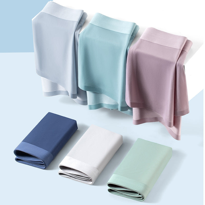 PACK OF - 8 Men’s Summer Ice Silk Antibacterial Underwear