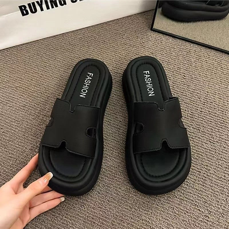 INSTOCK-Women’s Summer Thick-Soled Round-Toe Sandal