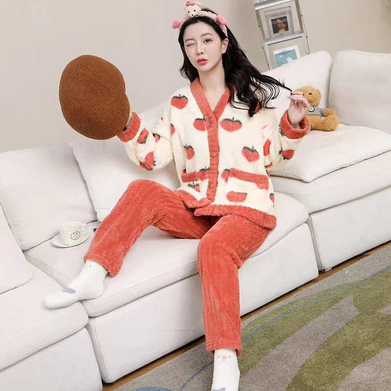 INSTOCK-Women’s Coral Velvet Pajamas